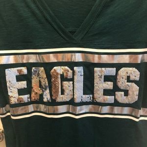 VS PINK Philadelphia Eagles Bling V-Neck Tee 🦅💚